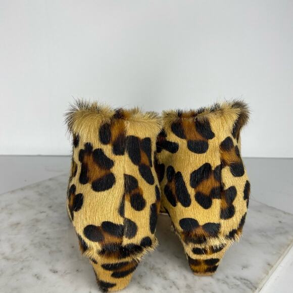 Butter Italy Ankle Boots Weston Leopard Print Calf Hair Heeled Bootie US 6 $575 - Picture 5 of 10